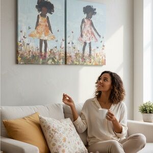 Charming Floral Wall Art Set - Multicolor